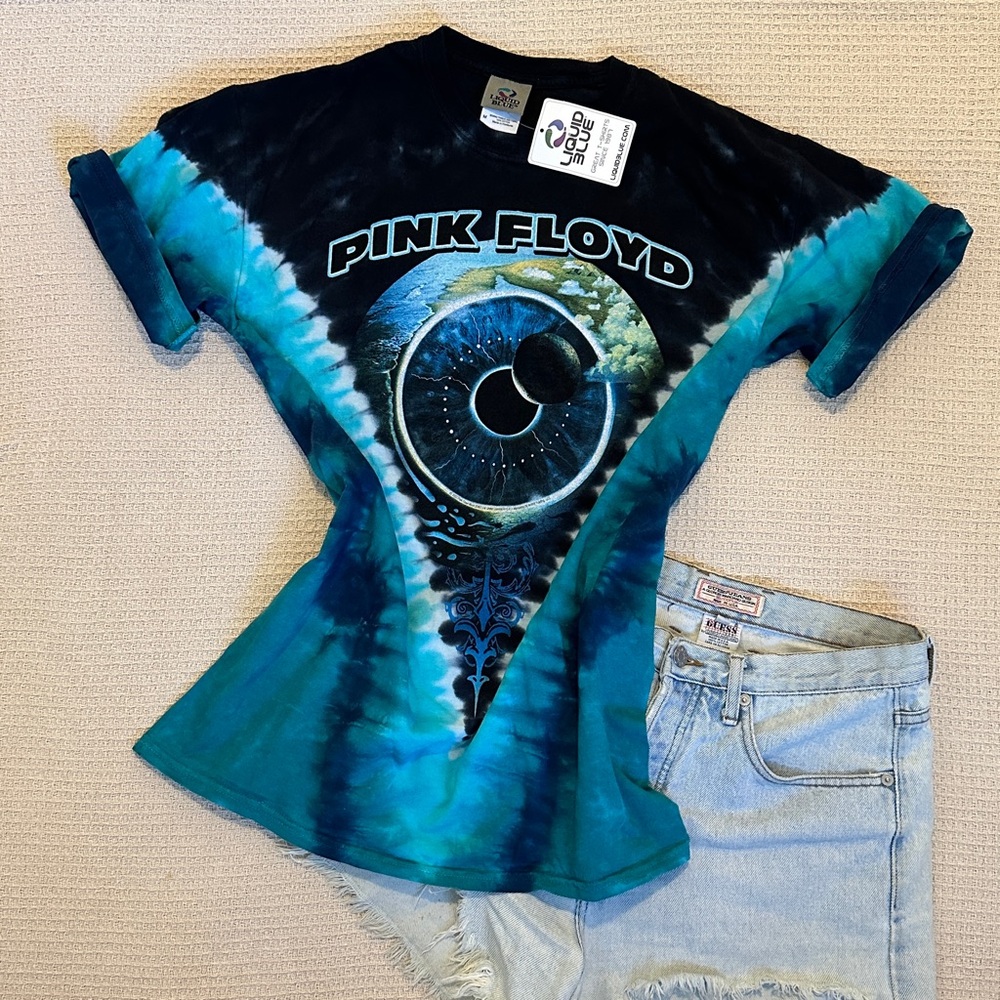 Deadstock Liquid Blue Pink Floyd Pulse Tshirt